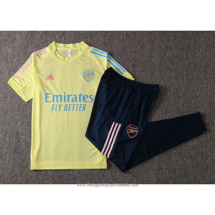 Tuta da Track Arsenal Manica Corta 2020 2021 Giallo